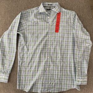 Tommy Hilfiger Green and Blue Plaid Shirt